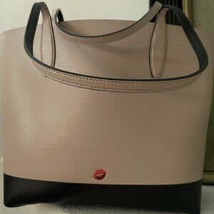 Pink and Black Kate Spade Minnie Mouse tote
